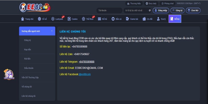Nhà Cái Ee88 - Thông Tin Liên Hệ Dễ Dàng Cho Người Chơi
